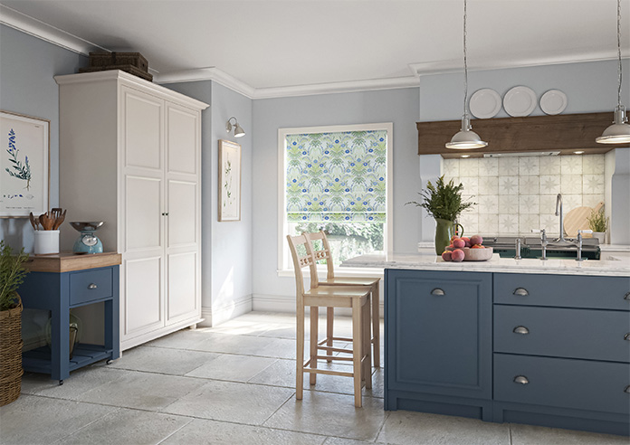 Cotswold Faux Silk, Sapphire - Roman Blind - Image 6